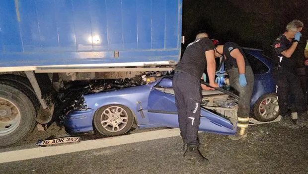 Bursa'da korkunç kaza: 1 ölü, 1 ağır yaralı