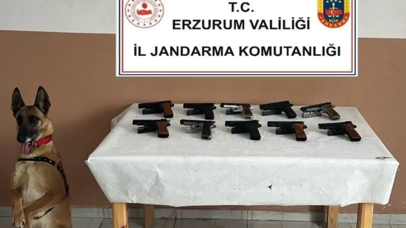 Erzurum'da Şok Baskın! 10 Ruhsatsız Silah Ele Geçirildi!