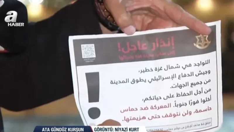 Gazze geri dönüyor! Katil İsrail’in Gazze’ye attığı bildiriler gündem oldu