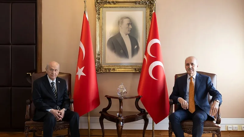 MHP lideri Bahçeli ile TBMM Başkanı Kurtulmuş görüştü