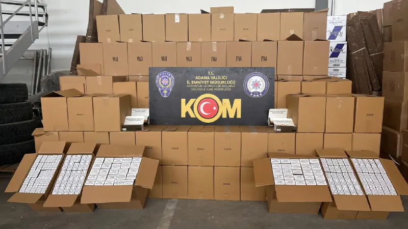 Adana'da Şok Baskın! 27 Milyon Kaçak Sigara Kağıdı Ele Geçirildi