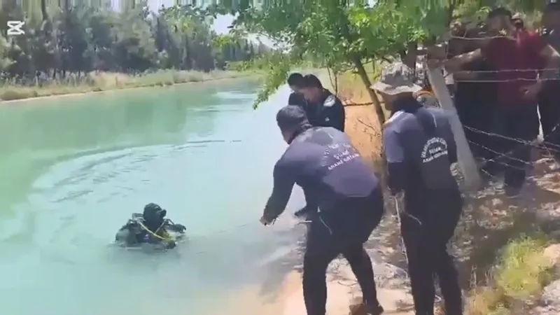 Sulama kanalına düşen çocuğu kurtarmak için suya atlayan gencin cansız bedenine ulaşıldı
